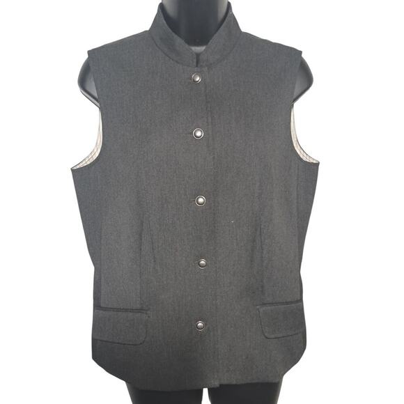 Talbots Wool Waist Coat Gray  Womens 8 - Picture 1 of 5